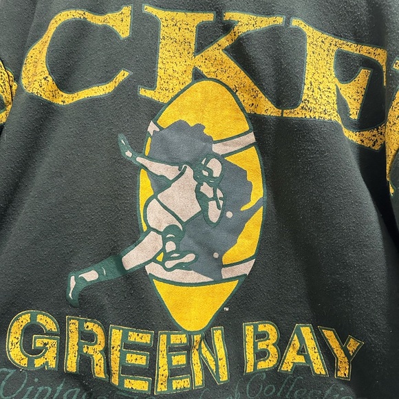 Vintage RARE Green Bay Packers Spellout Crewneck Sweatshirt - Picture 4 of 4